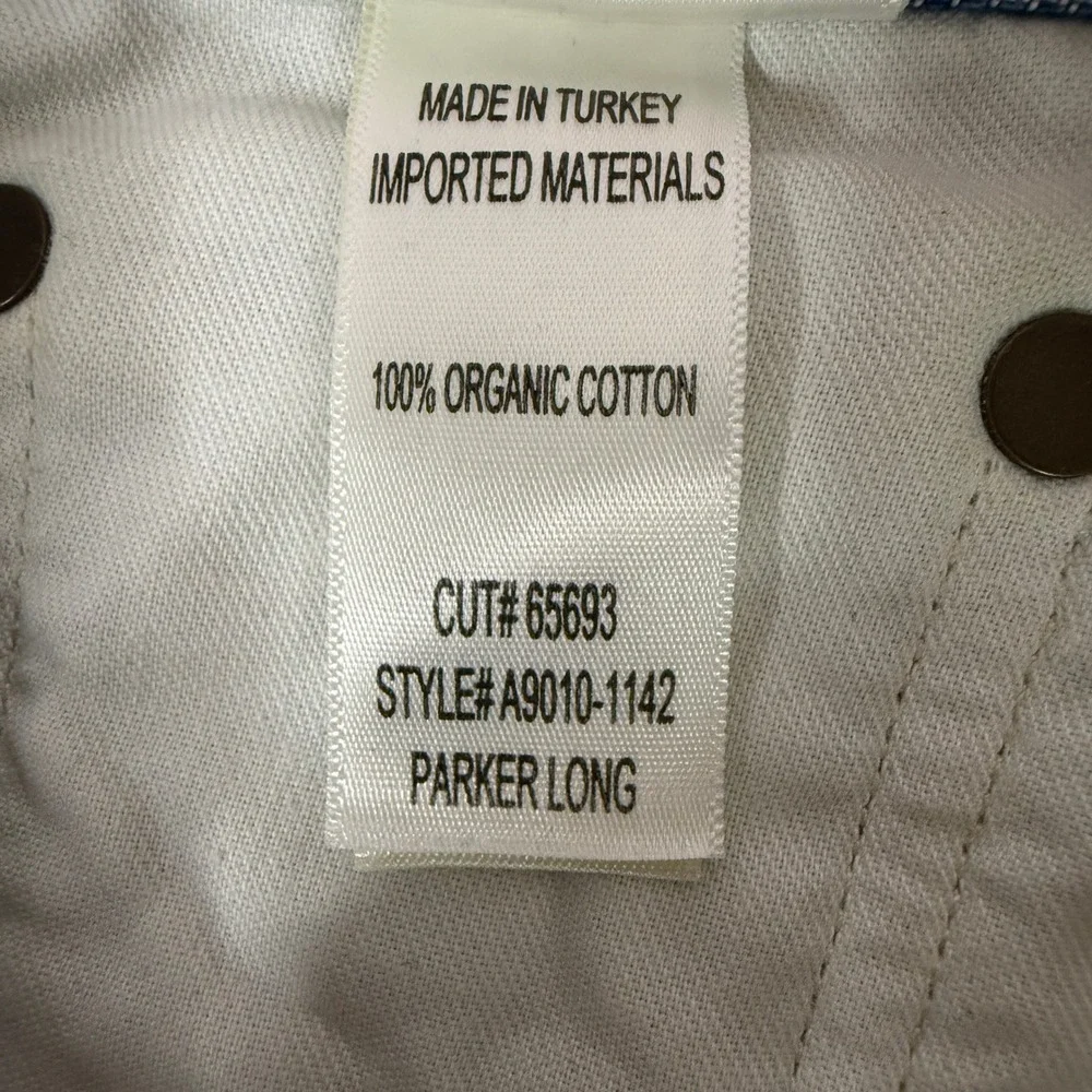 AGOLDE Parker Long Shorts 25 Light Wash Raw Hem Organic Cotton 4